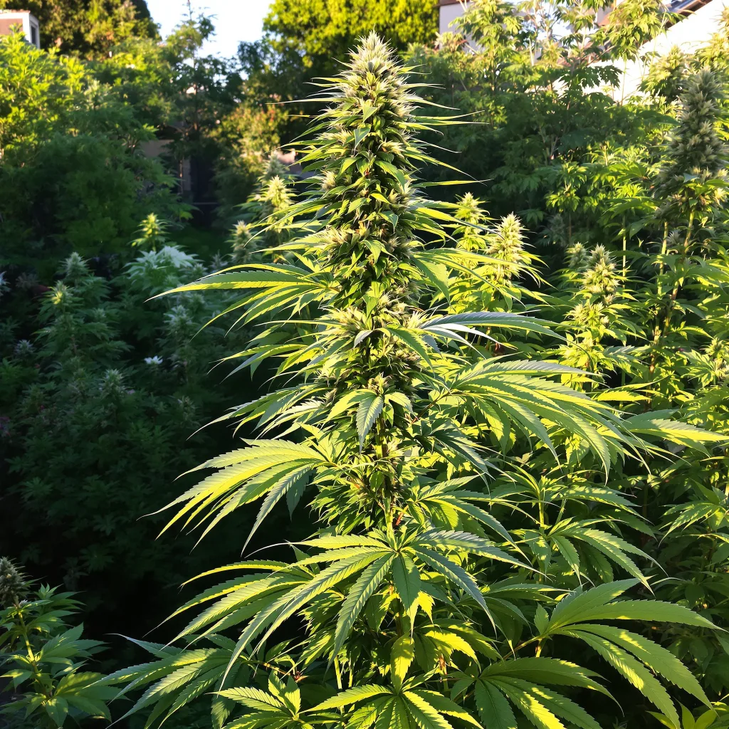 Bubblegum Haze 7% indica / 93% sativa — fleur avec trichomes visibles