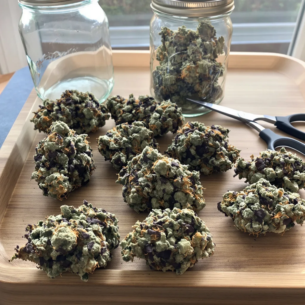 Bubblegum Kush 80% indica / 20% sativa — fleur avec trichomes visibles