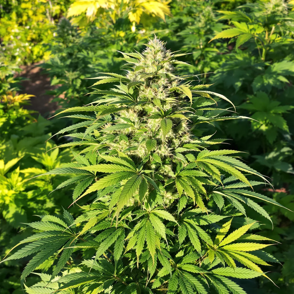 Buckeye Purple 76% indica / 24% sativa — fleur avec trichomes visibles