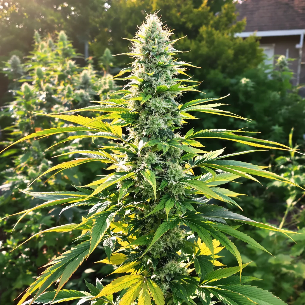 Bugatti 64% indica / 36% sativa — fleur avec trichomes visibles