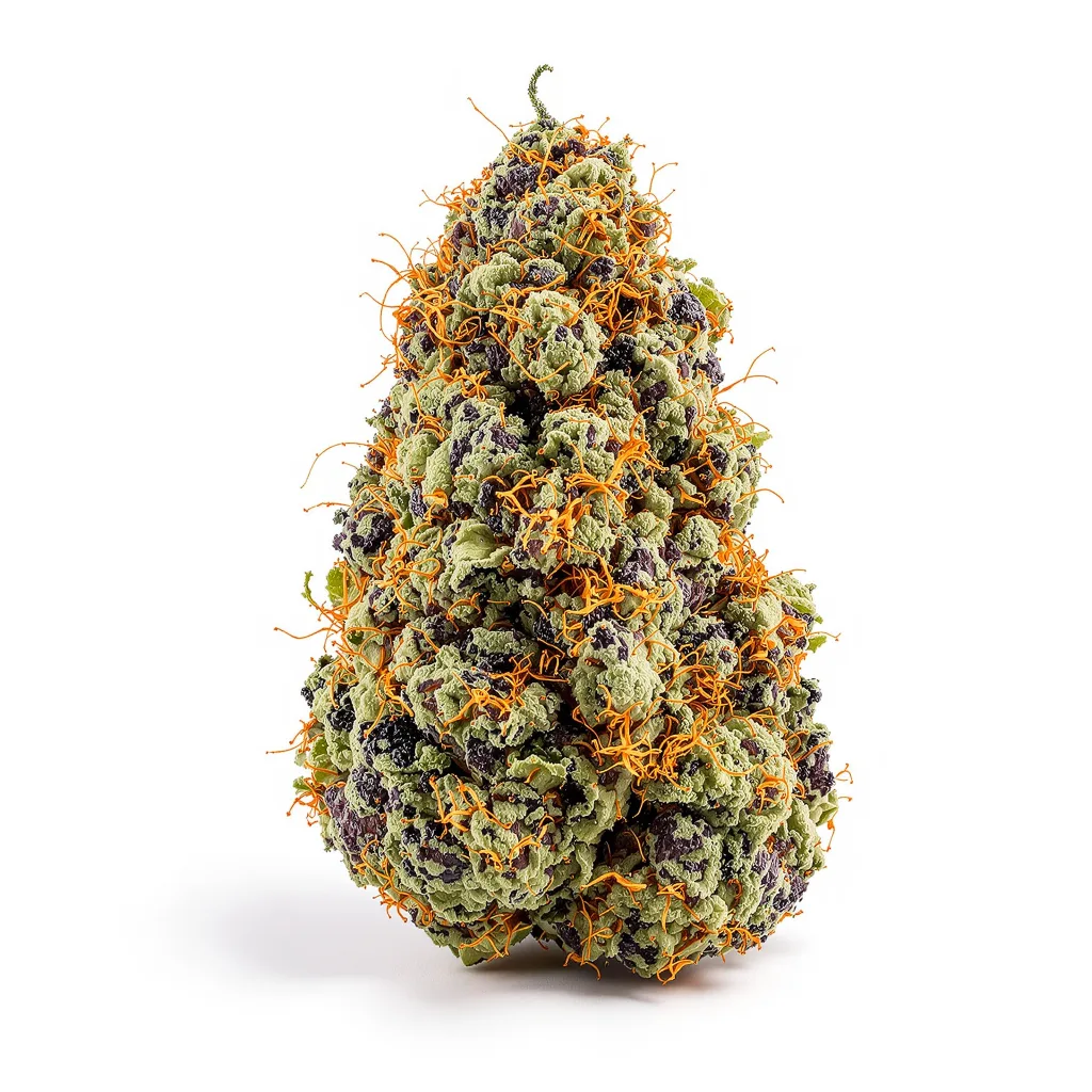 Burkle 78% indica / 22% sativa — fleur avec trichomes visibles