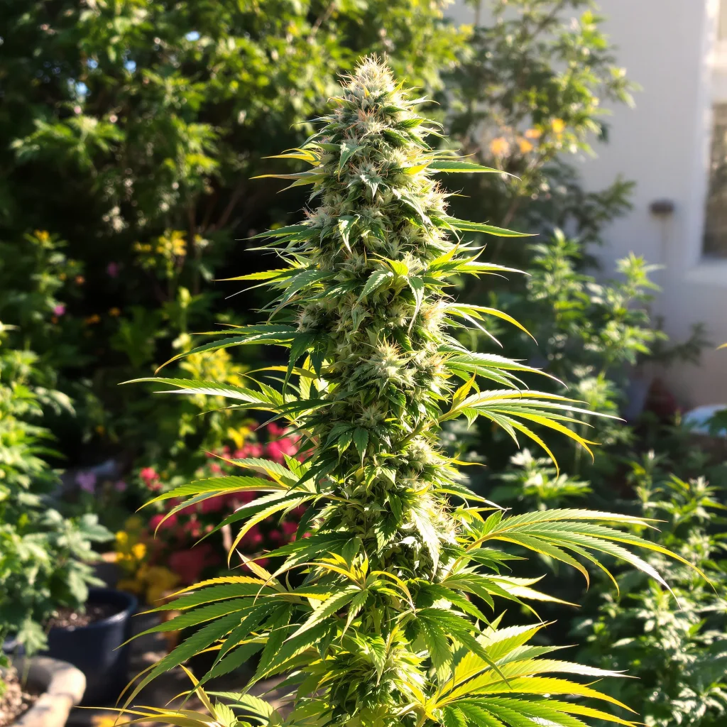 Burmese Kush 50% indica / 50% sativa — fleur avec trichomes visibles