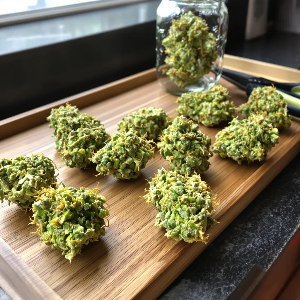 Cactus 20% indica / 80% sativa — fleur avec trichomes visibles