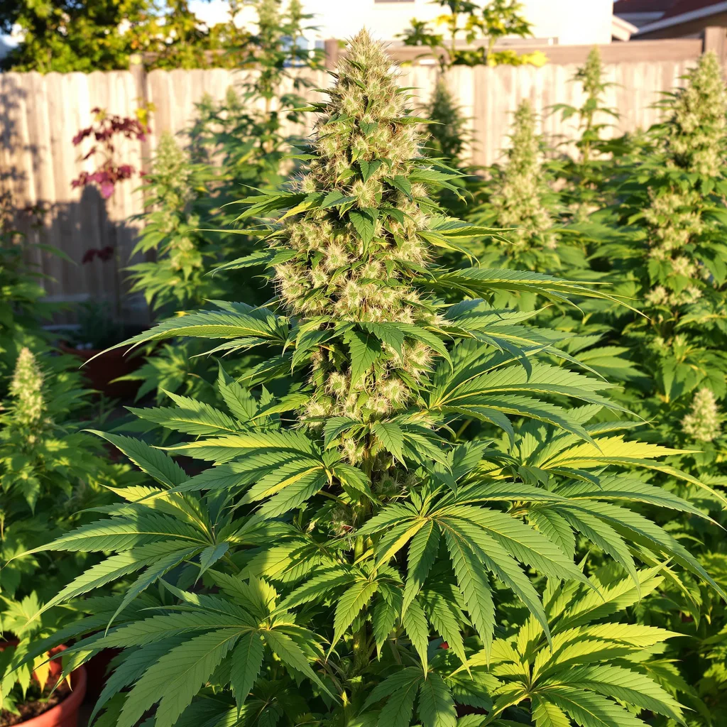 Caffeine Bomb 66% indica / 34% sativa — fleur avec trichomes visibles