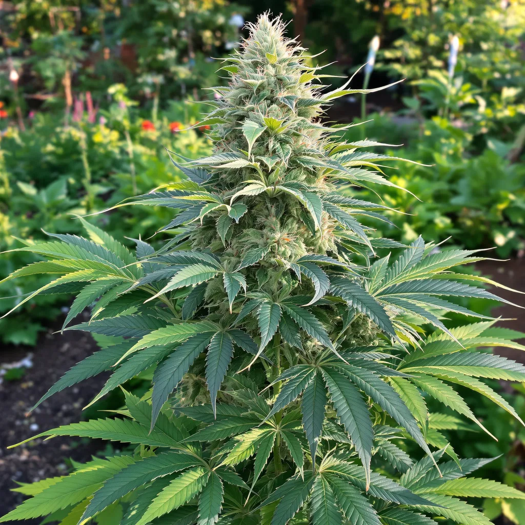 Candy Cream 66% indica / 34% sativa — fleur avec trichomes visibles