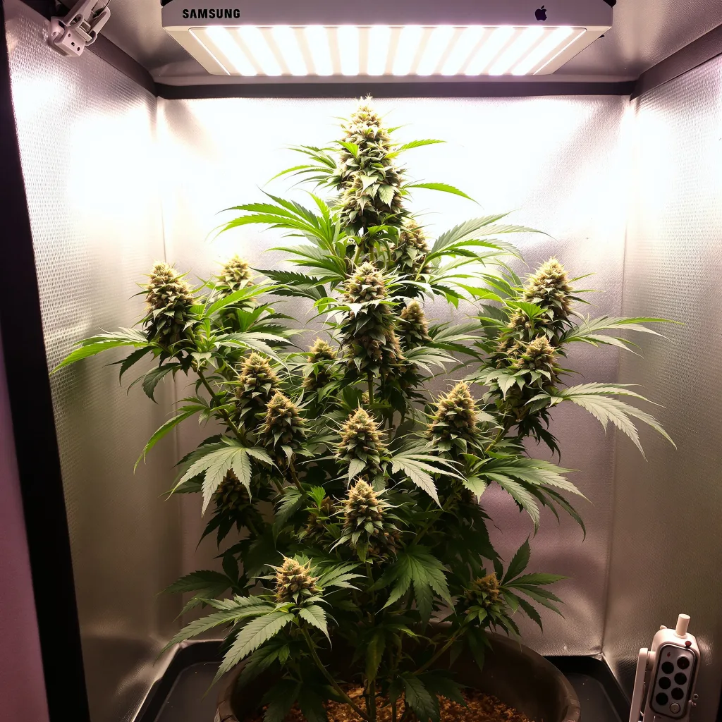 Plante de cannabis Candy Cream en floraison — 90-130 cm féminisée