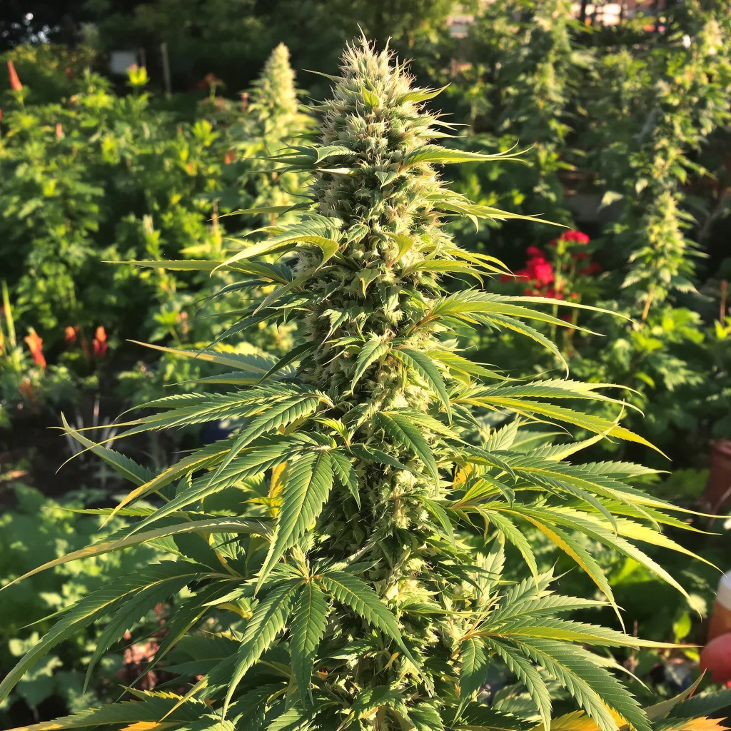 Candy Kush 54% indica / 46% sativa — fleur avec trichomes visibles