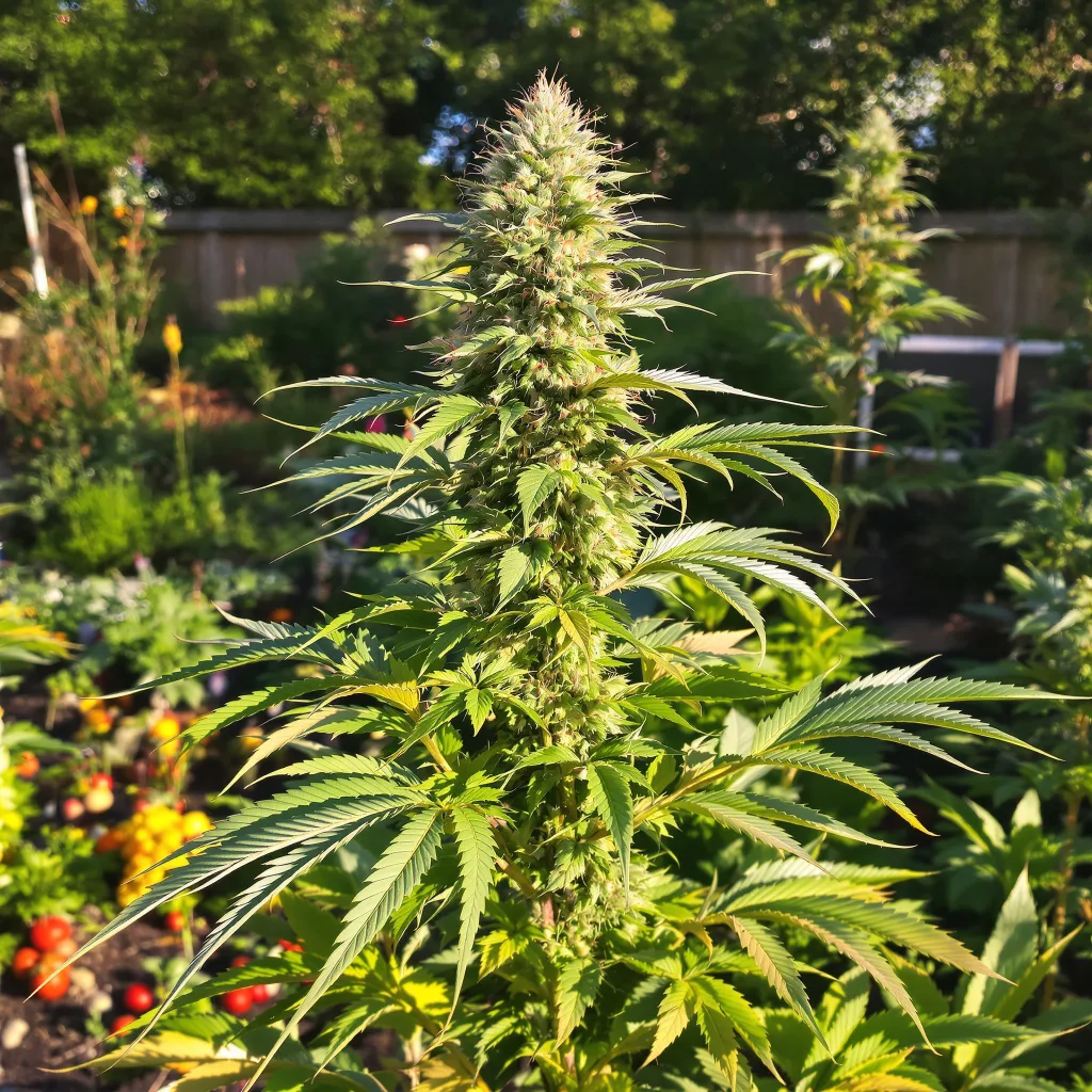 Candy Kush 54% indica / 46% sativa — fleur avec trichomes visibles
