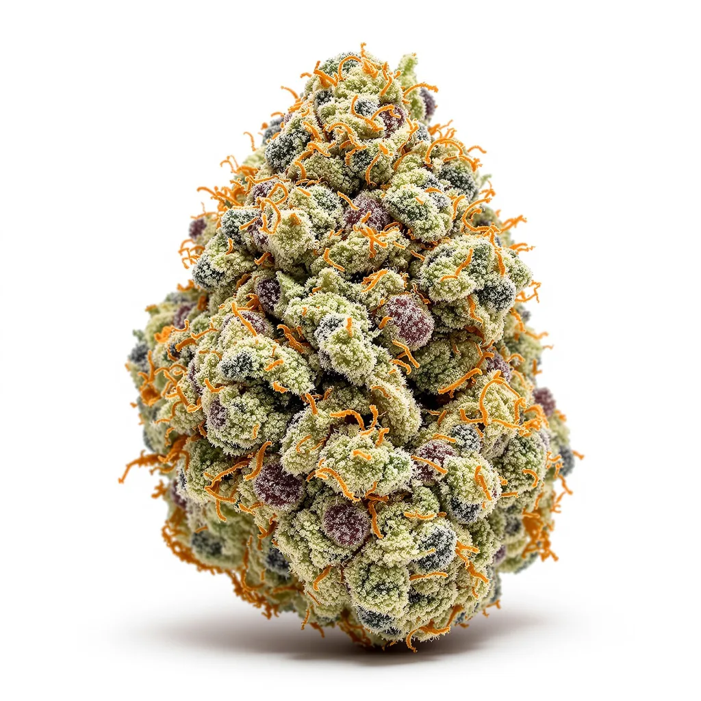 Canna-Tsu 38% indica / 62% sativa — fleur avec trichomes visibles