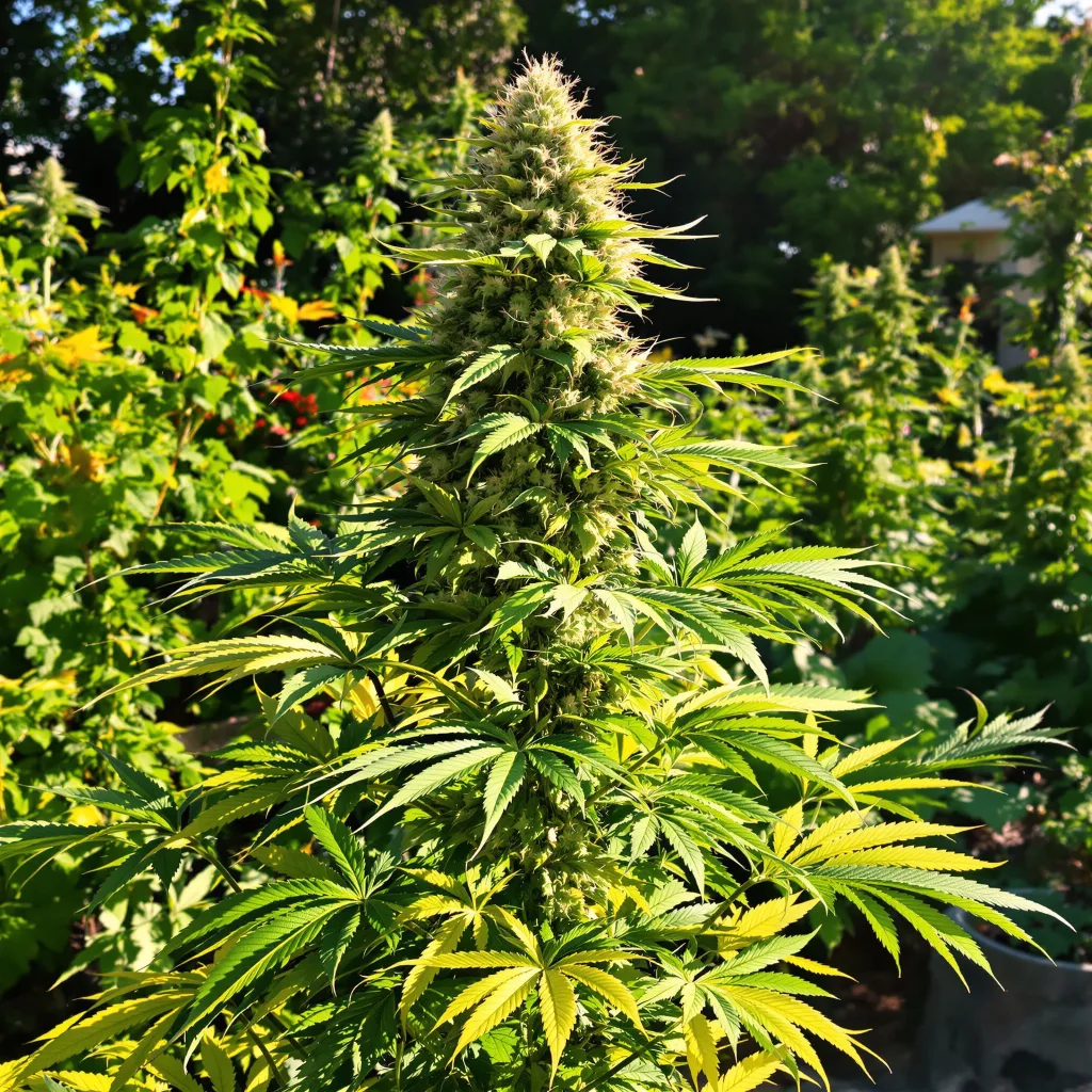 Canna-Tsu Kush 50% indica / 50% sativa — fleur avec trichomes visibles
