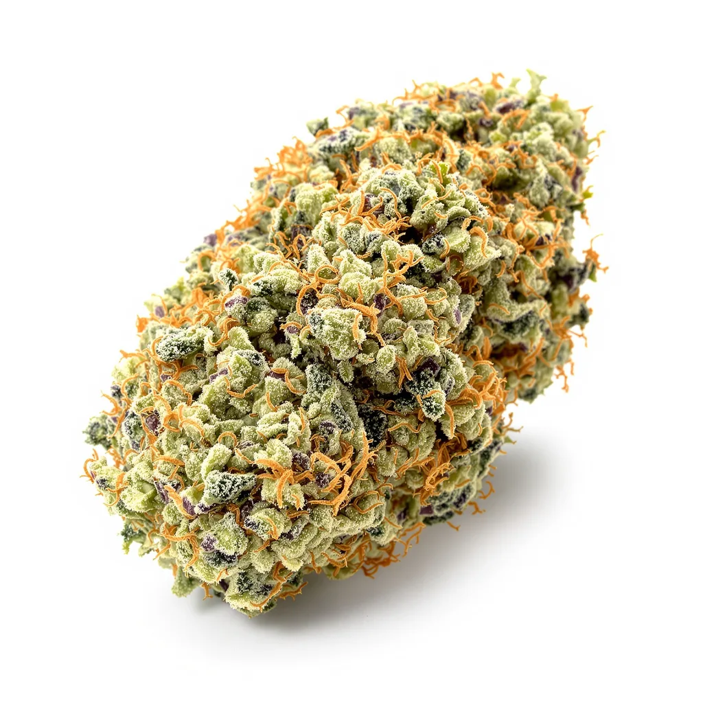 Canna-Tsu Kush 50% indica / 50% sativa — fleur avec trichomes visibles