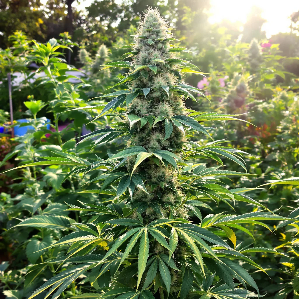 Cannalope Kush 25% indica / 65% sativa — fleur avec trichomes visibles