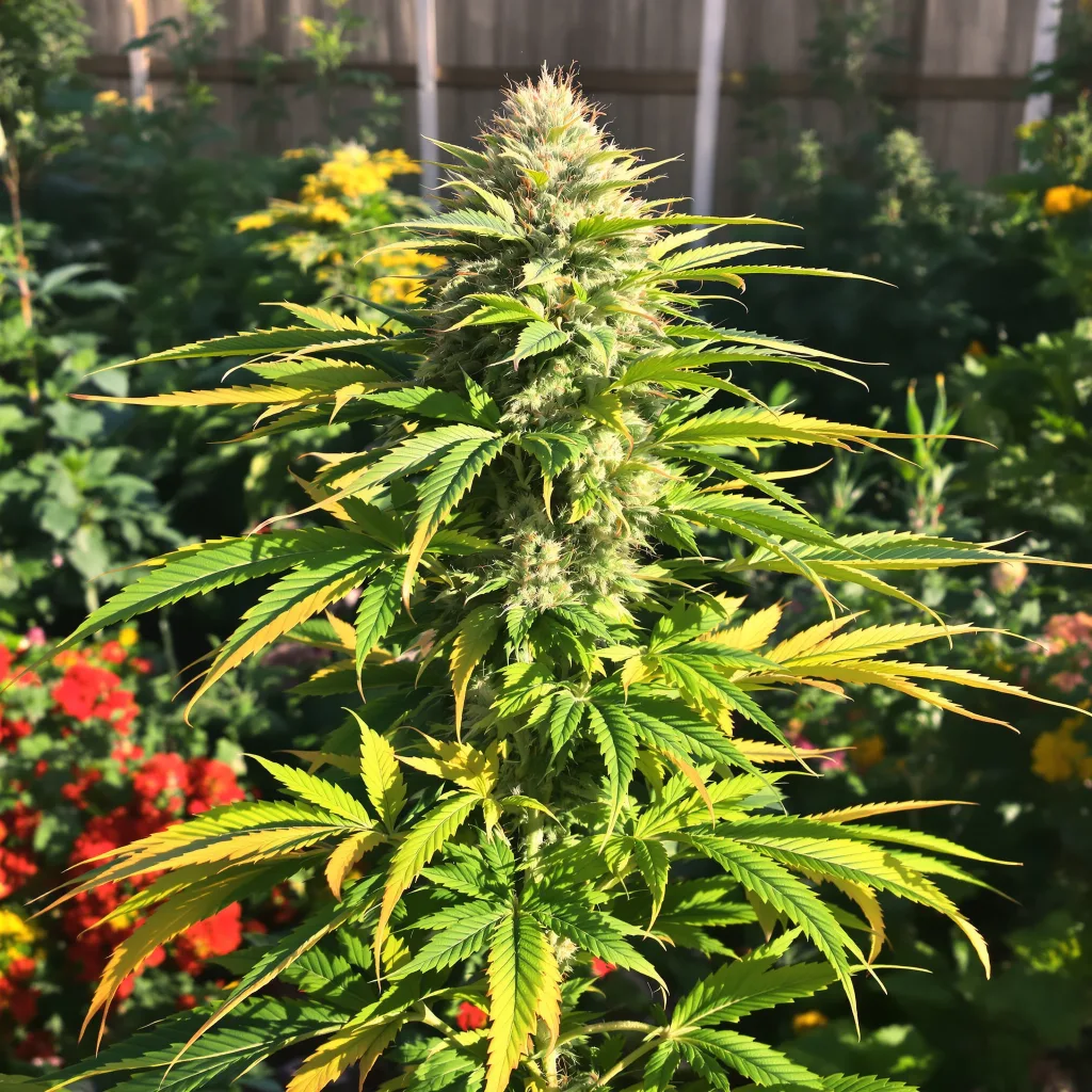 Cannatonic CBD 48% indica / 52% sativa — fleur avec trichomes visibles
