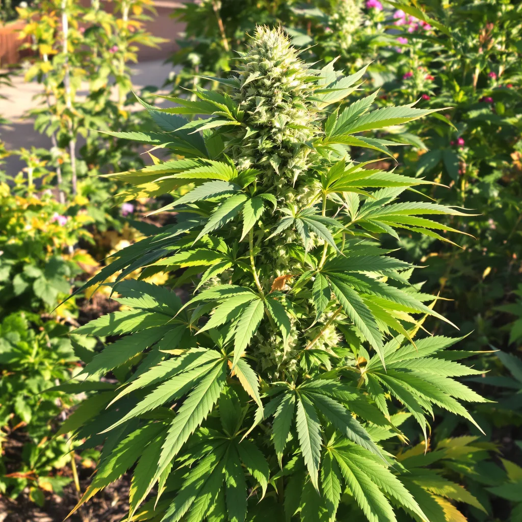 Cascadia Kush 74% indica / 26% sativa — fleur avec trichomes visibles