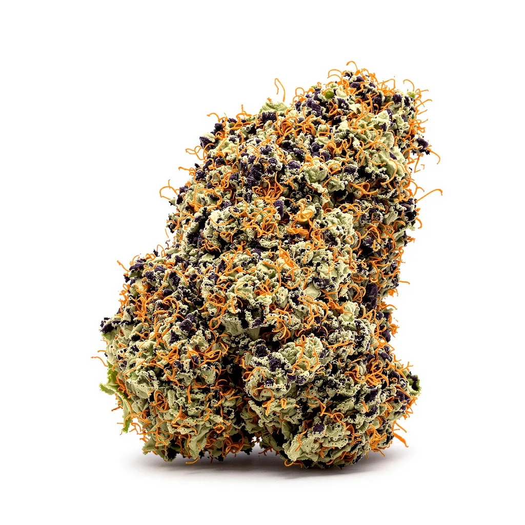 Casper OG 71% indica / 29% sativa — fleur avec trichomes visibles