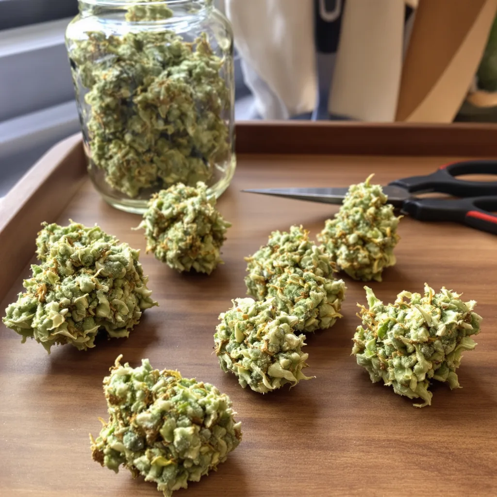 CBD ACDC 47% indica / 53% sativa — fleur avec trichomes visibles