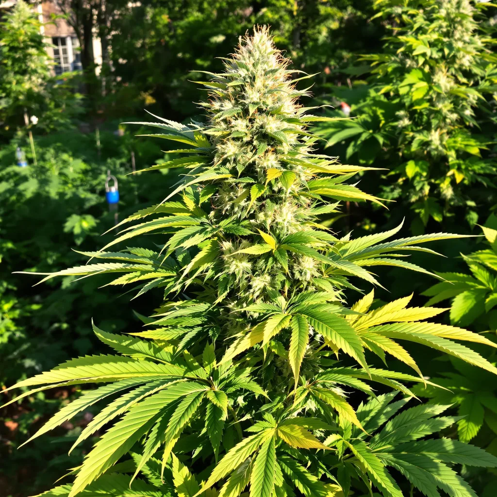 CBD Critical Mango 47% indica / 53% sativa — fleur avec trichomes visibles