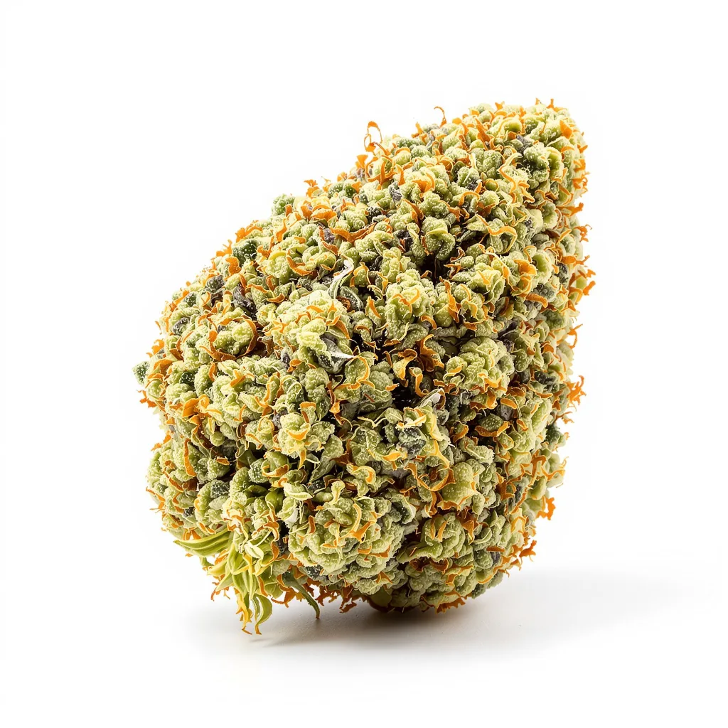 CBD Critical Mass 41% indica / 59% sativa — fleur avec trichomes visibles