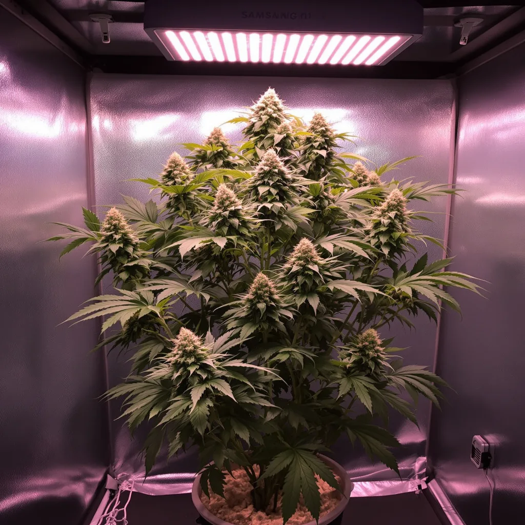 Plante de cannabis CBD Mango Haze en floraison — 120-180 cm féminisée
