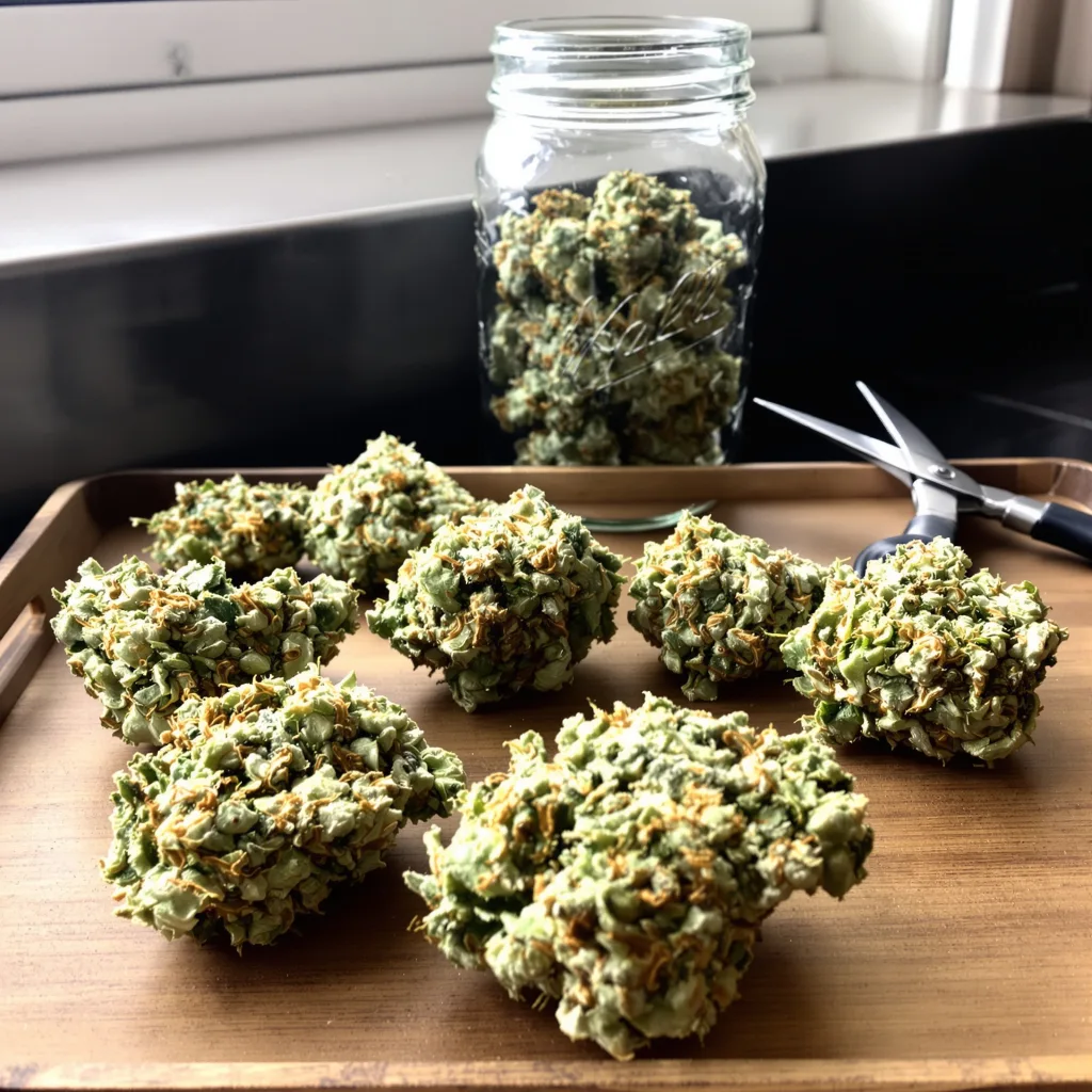 CBD Solomatic 59% indica / 41% sativa — fleur avec trichomes visibles