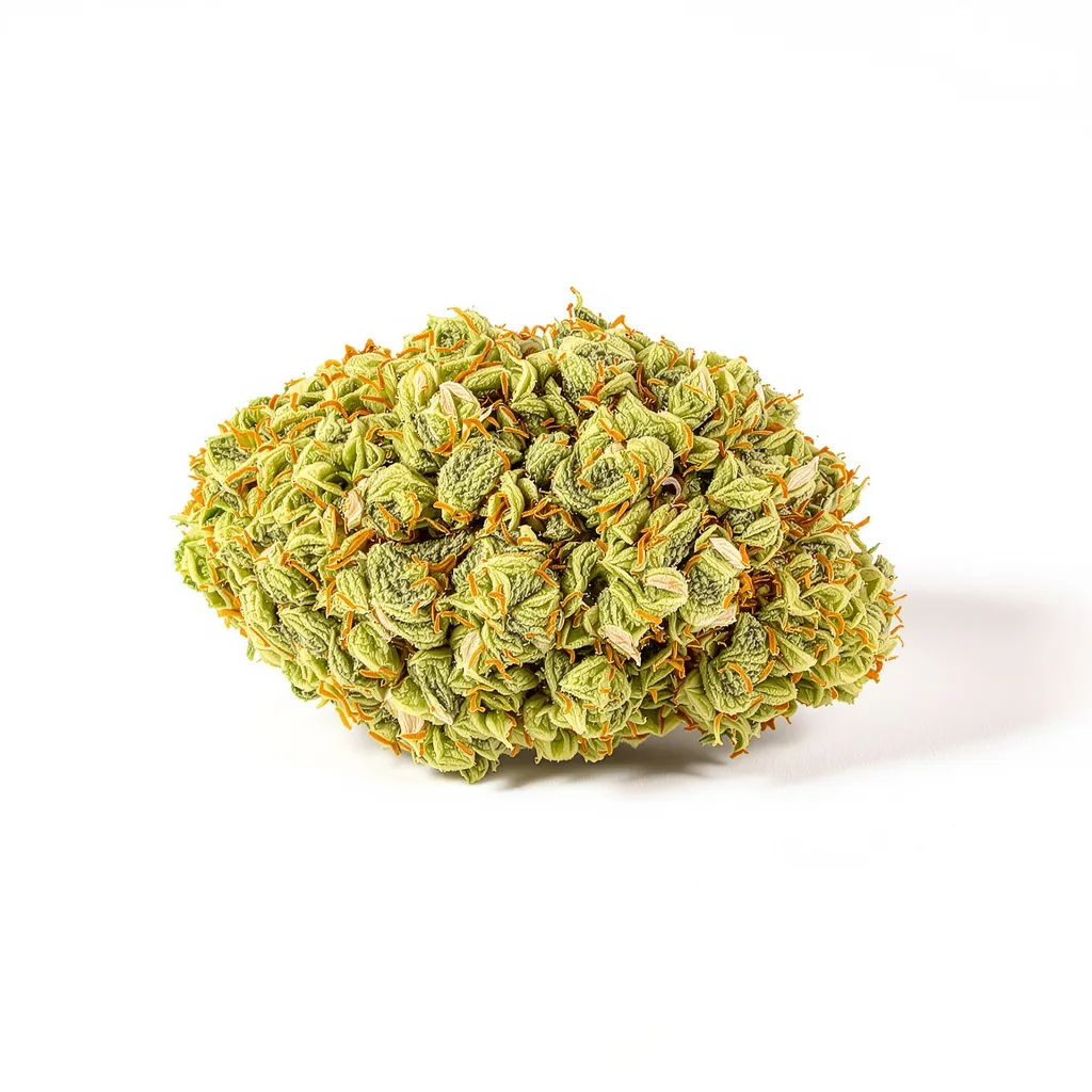 CBD Solomatic 59% indica / 41% sativa — fleur avec trichomes visibles