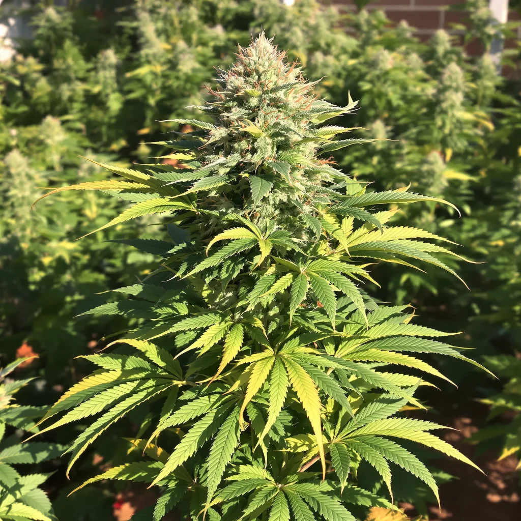 Cement Shoes 67% indica / 33% sativa — fleur avec trichomes visibles