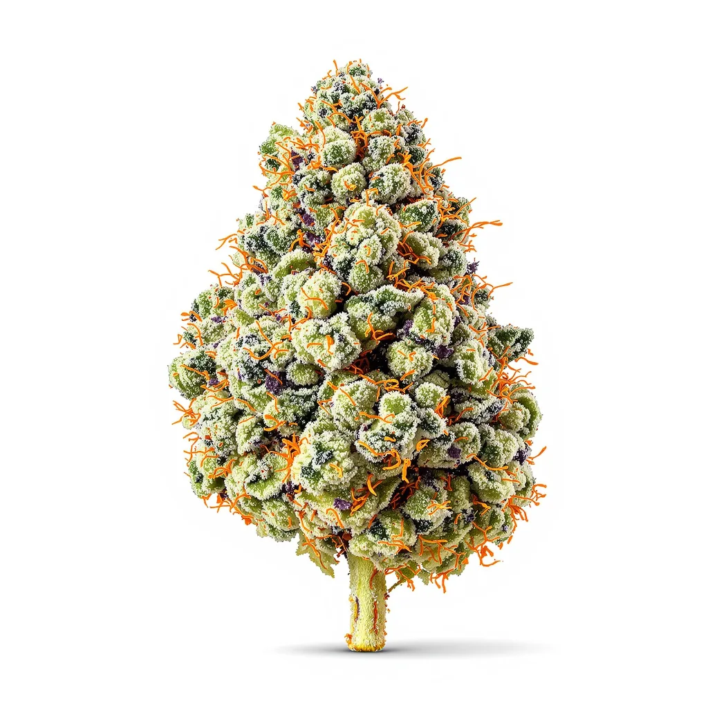 Cereal Milk 50% indica / 50% sativa — fleur avec trichomes visibles