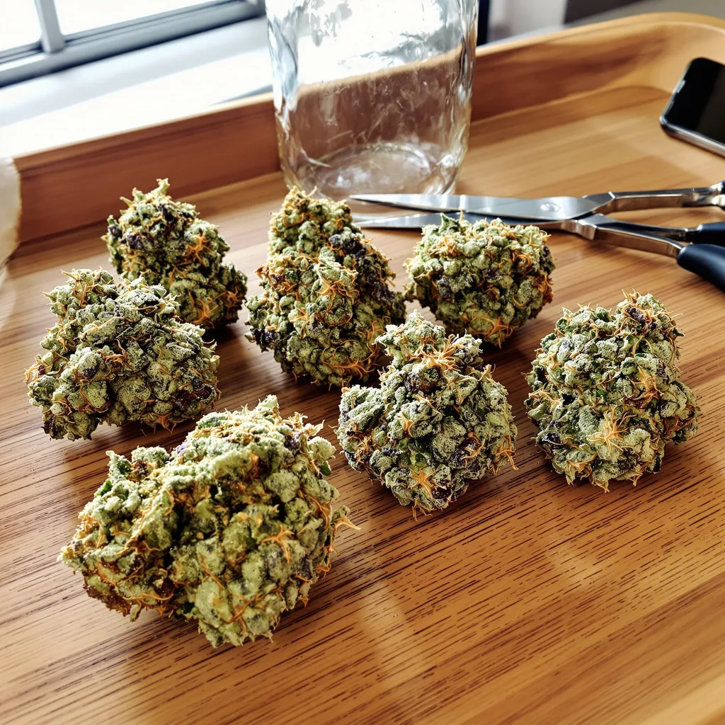 Charlie Sheen 60% indica / 40% sativa — fleur avec trichomes visibles