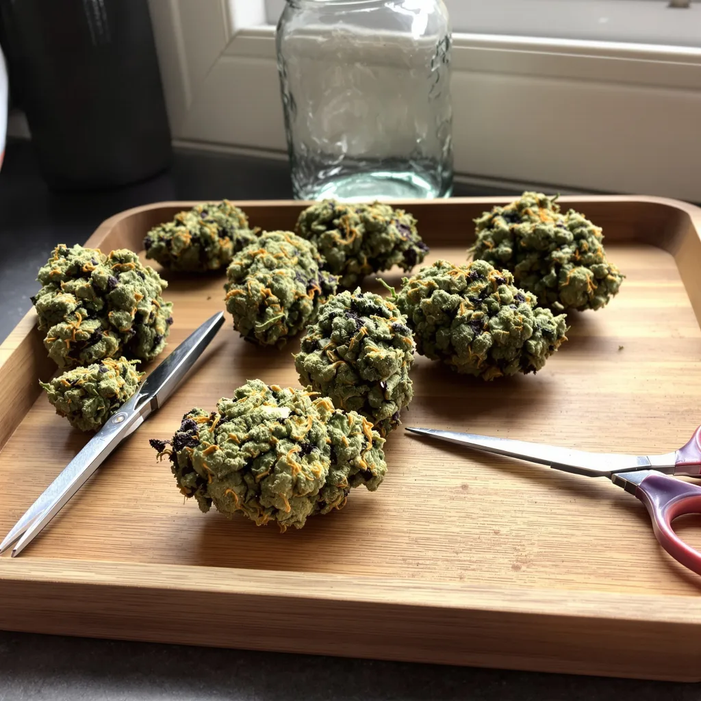 Cheese 60% indica / 40% sativa — fleur avec trichomes visibles