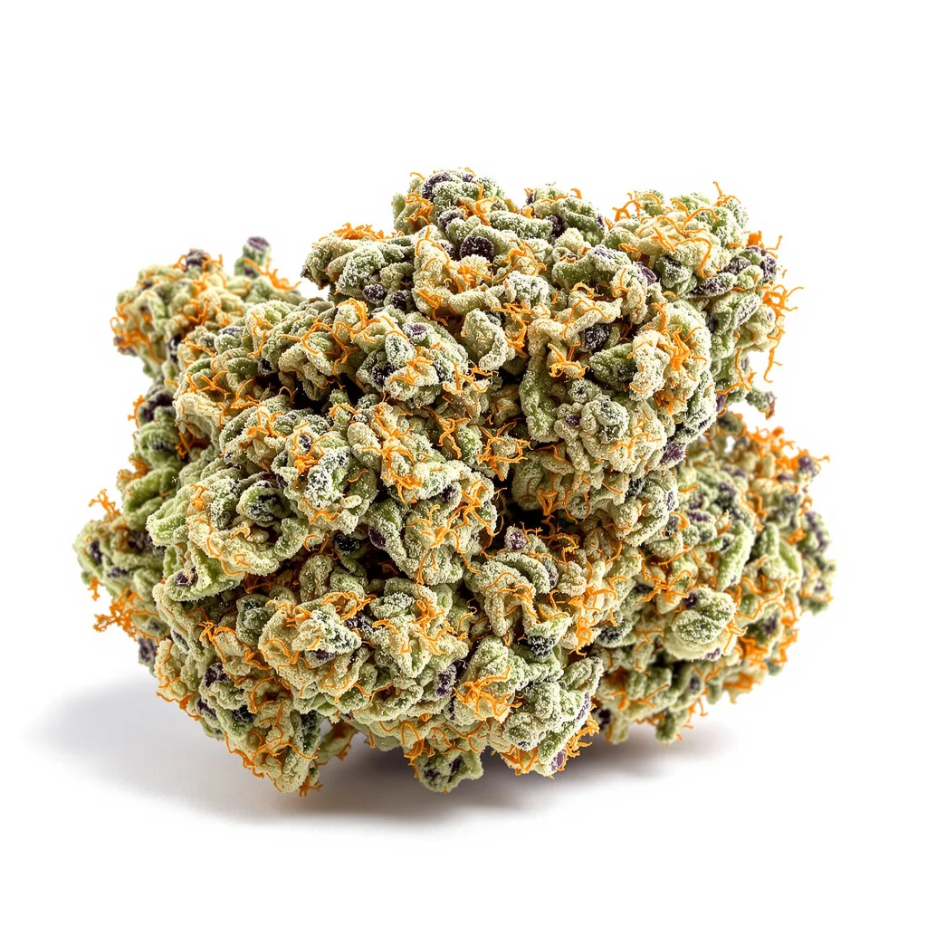Cheese 60% indica / 40% sativa — fleur avec trichomes visibles