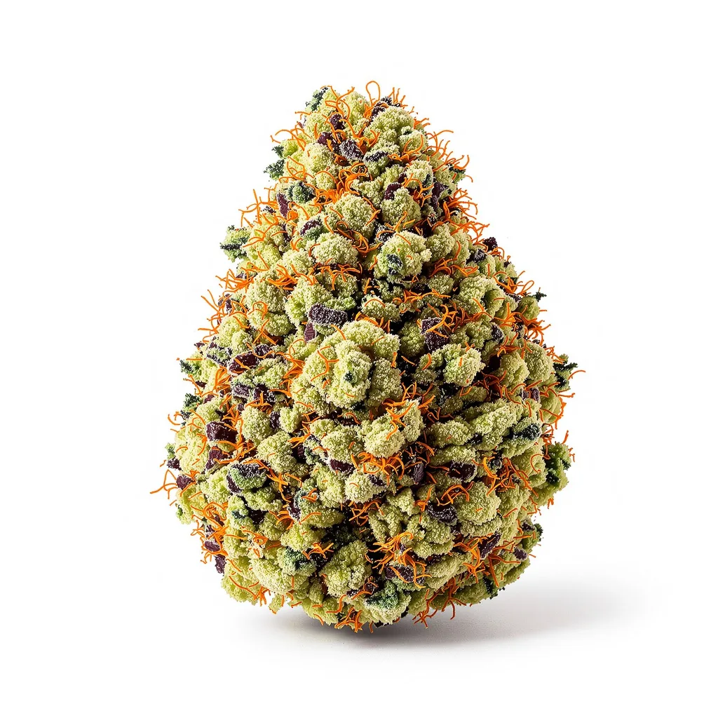 Cheetah Piss 41% indica / 59% sativa — fleur avec trichomes visibles