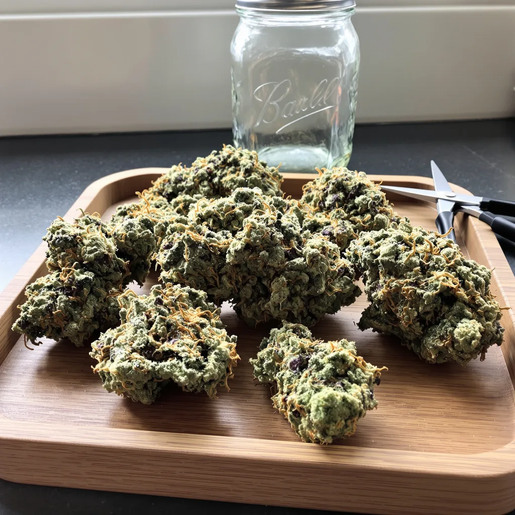 Chem Crush 40% indica / 60% sativa — fleur avec trichomes visibles