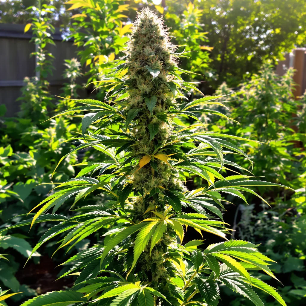 Chemdawg Sour Diesel 40% indica / 60% sativa — fleur avec trichomes visibles