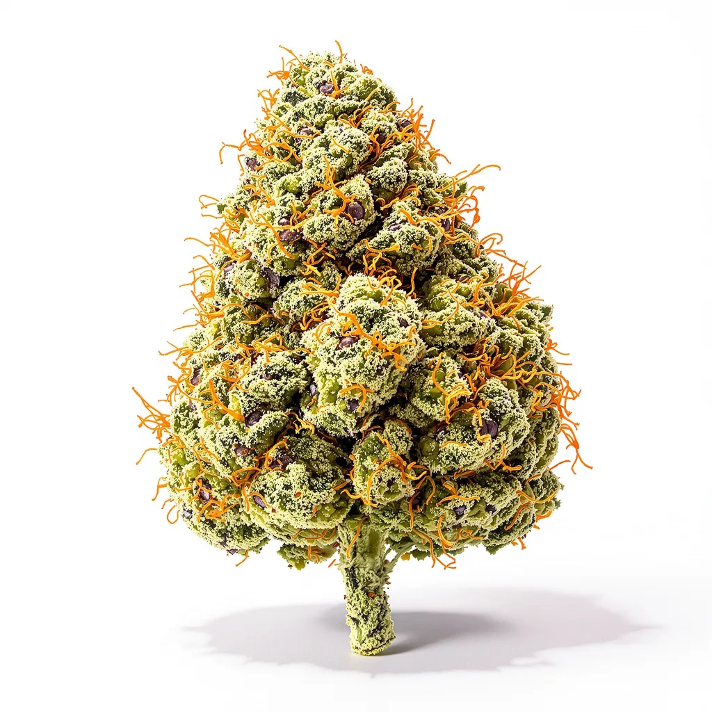 Chemdawg Sour Diesel 40% indica / 60% sativa — fleur avec trichomes visibles
