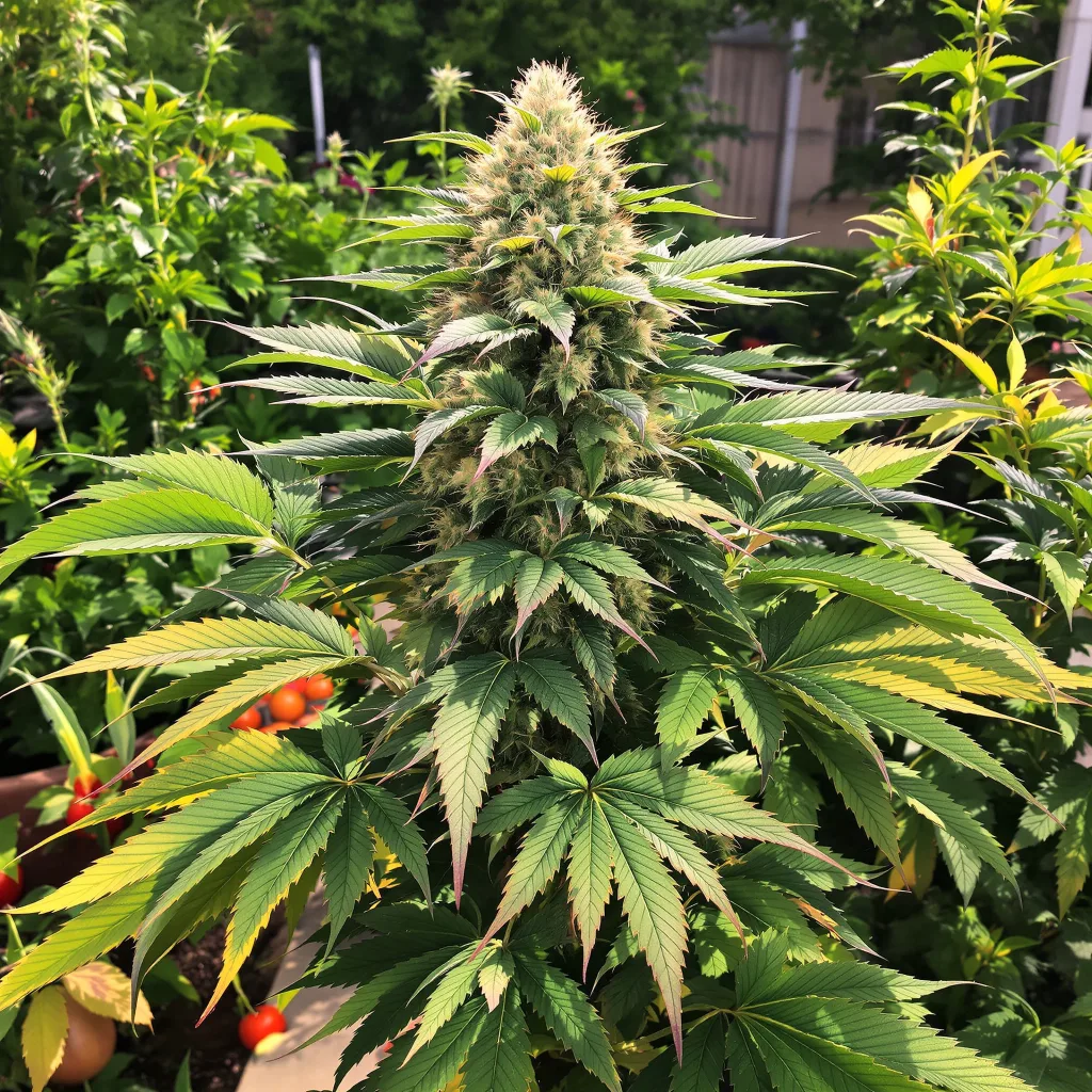 Cherries Jubilee 69% indica / 31% sativa — fleur avec trichomes visibles