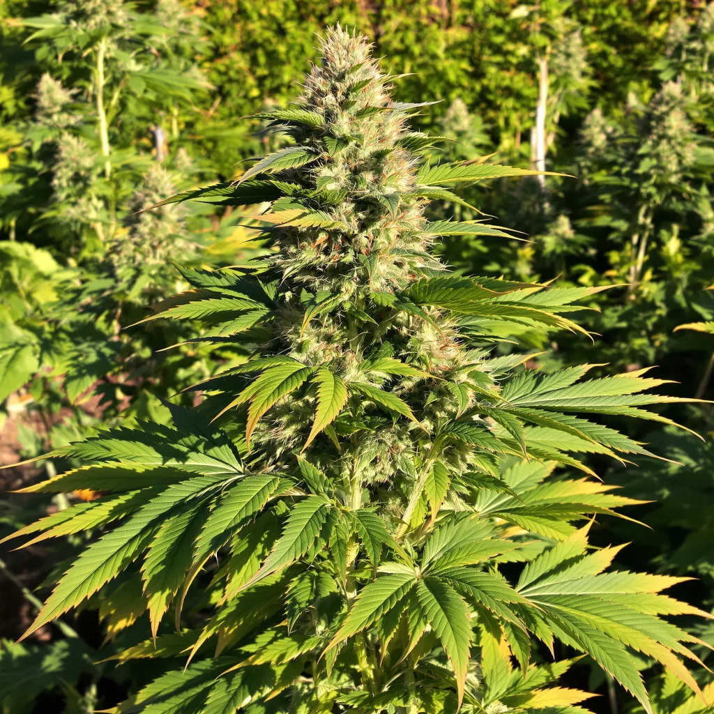 Cherry Bomb 66% indica / 34% sativa — fleur avec trichomes visibles