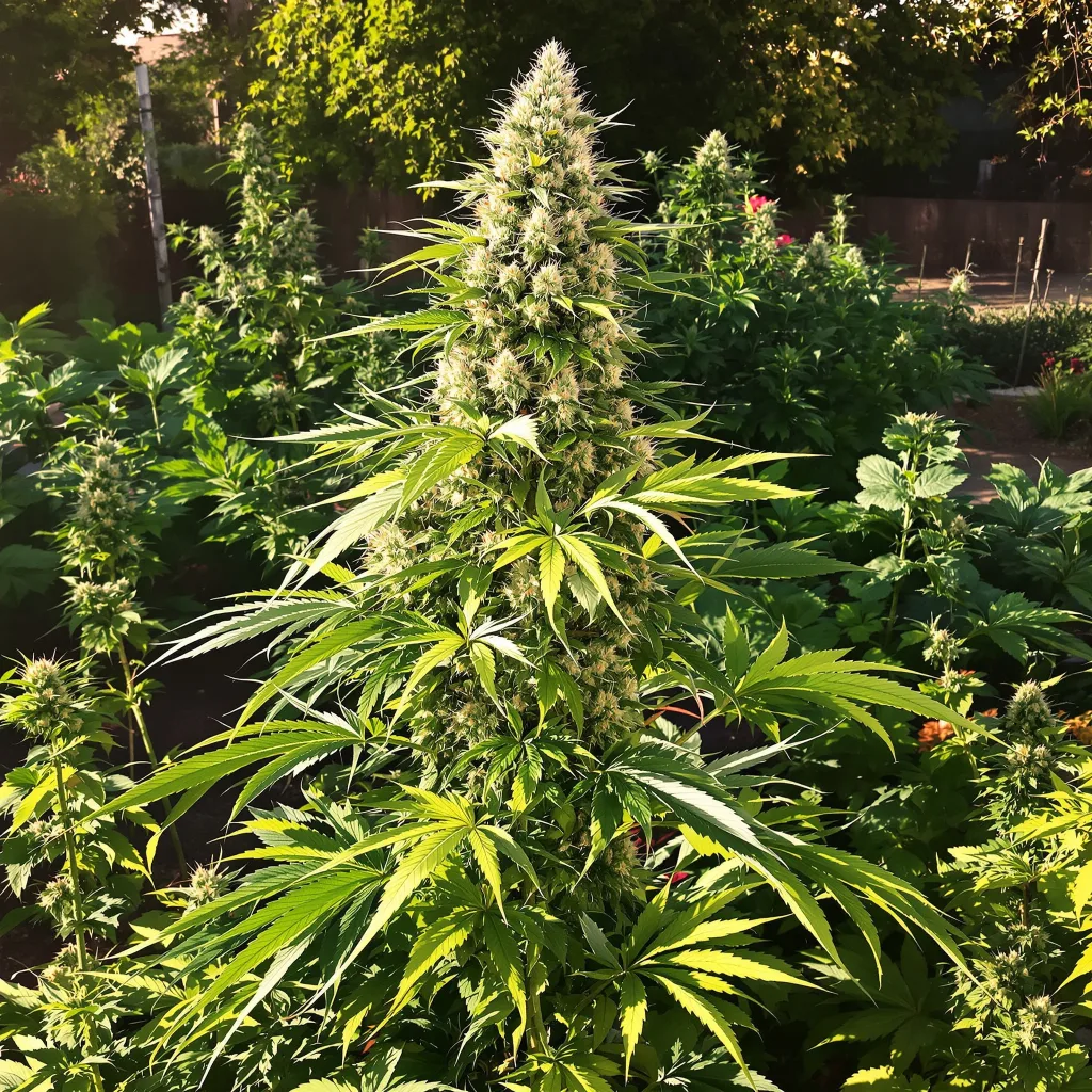 Cherry Diesel 50% indica / 50% sativa — fleur avec trichomes visibles