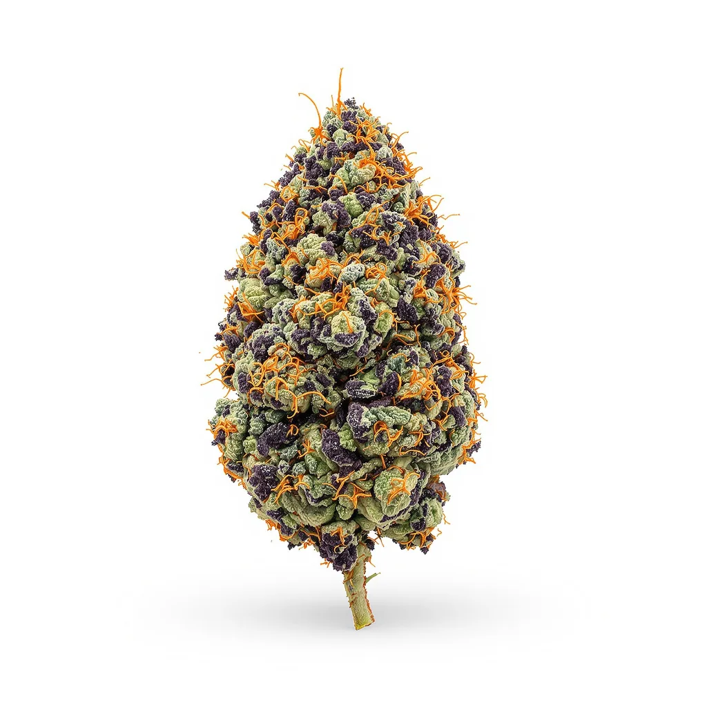 Cherry Kush 75% indica / 25% sativa — fleur avec trichomes visibles