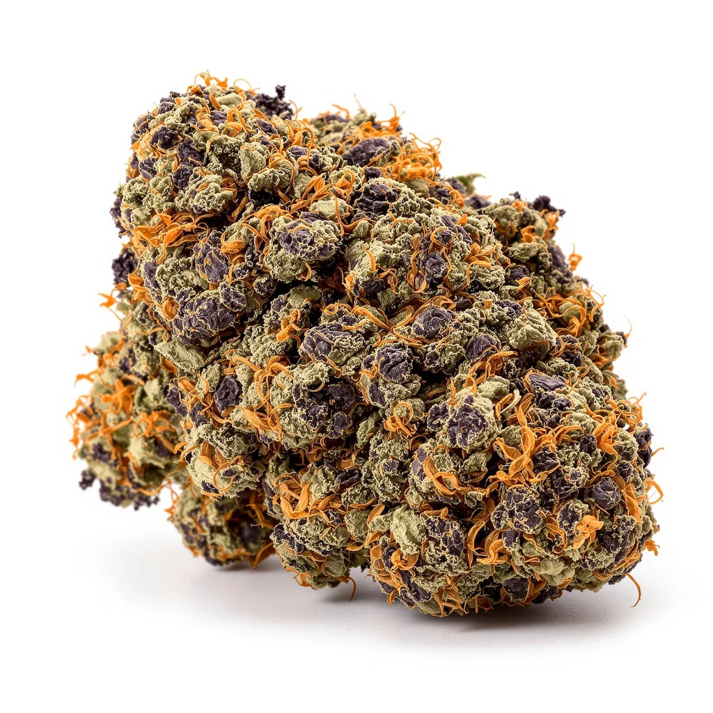 Cherry Kush 75% indica / 25% sativa — fleur avec trichomes visibles