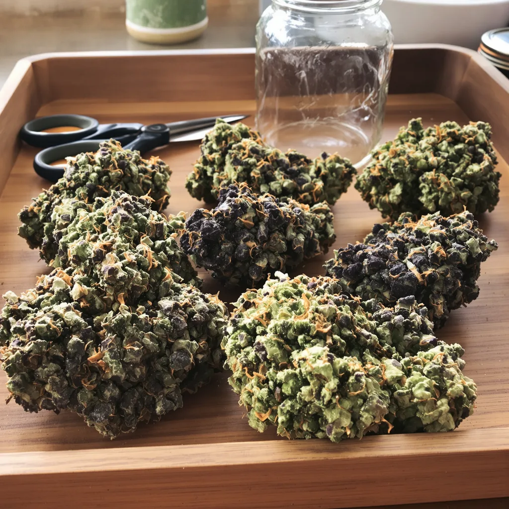 Cherry OG 66% indica / 34% sativa — fleur avec trichomes visibles