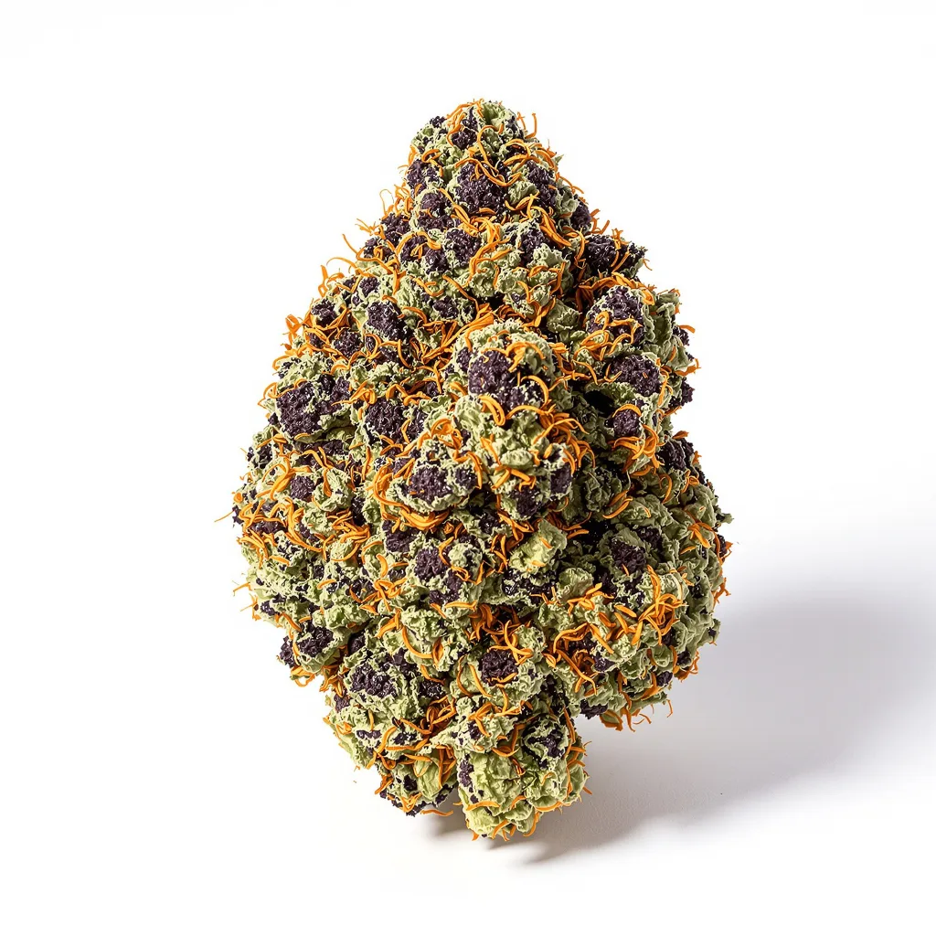 Cherry Pie 66% indica / 34% sativa — fleur avec trichomes visibles