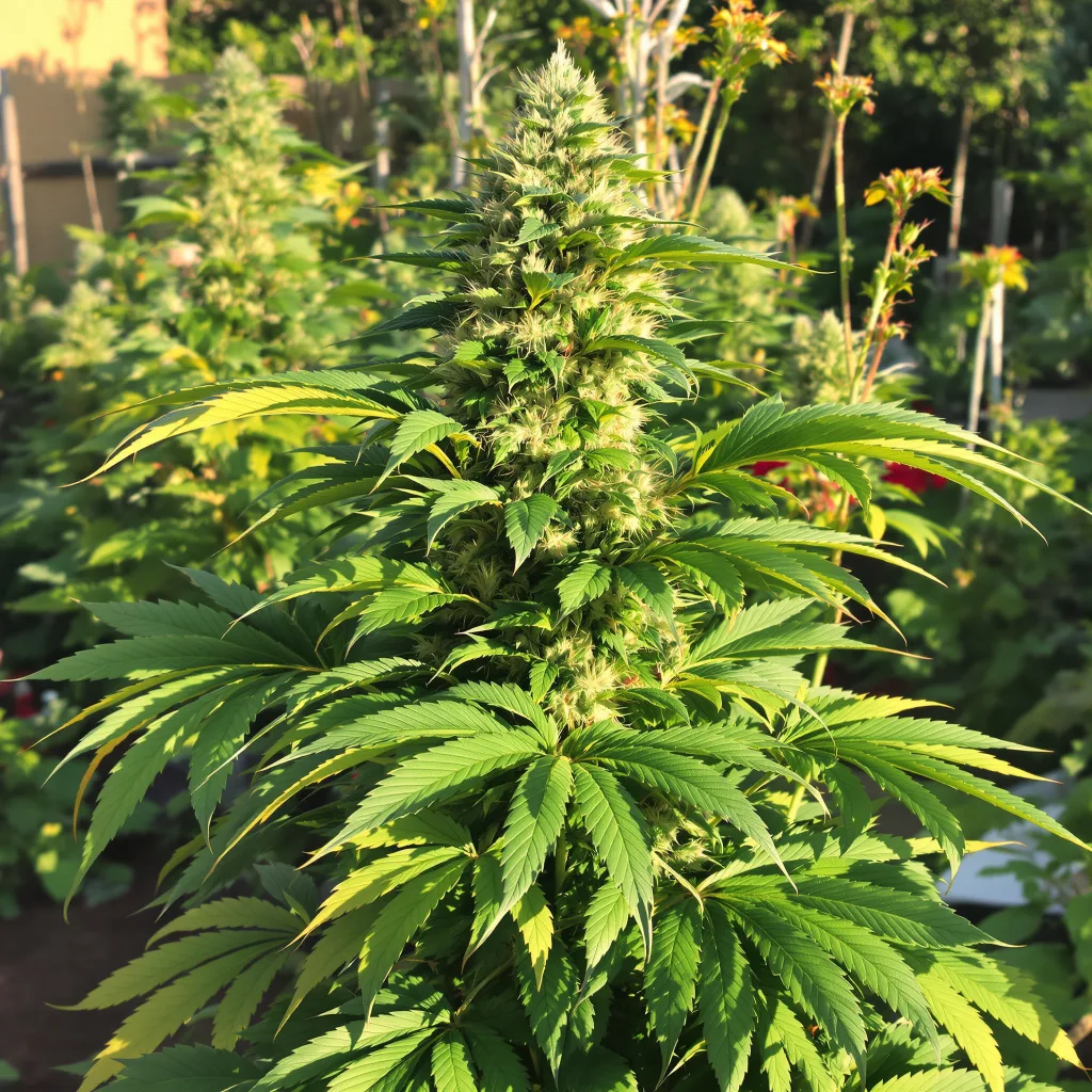 China Yunnan 65% indica / 35% sativa — fleur avec trichomes visibles