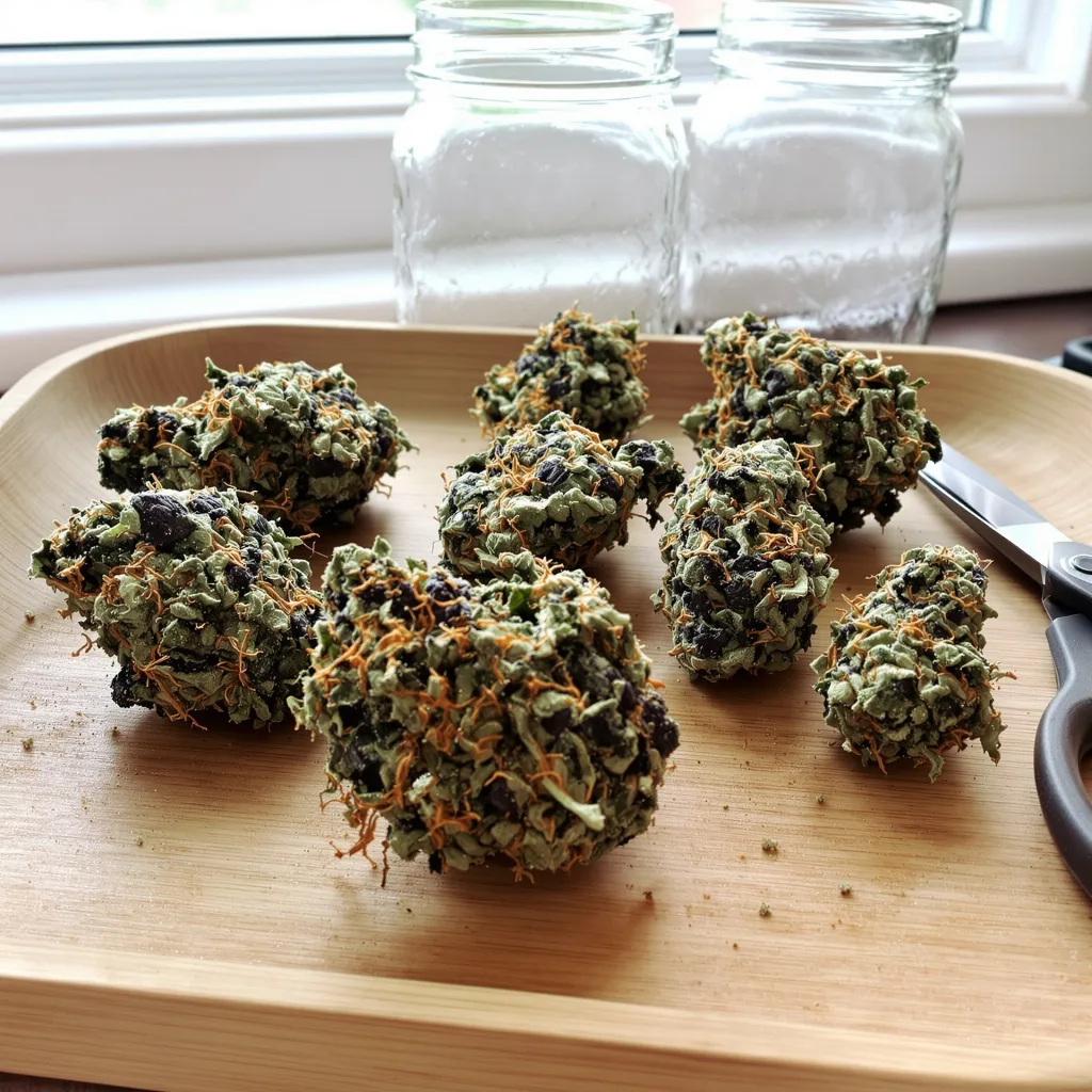 China Yunnan 65% indica / 35% sativa — fleur avec trichomes visibles