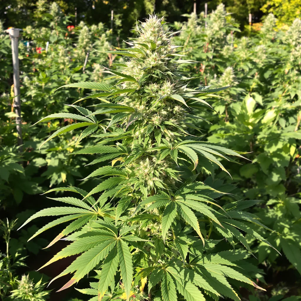 Chocolate Chunk 100% indica / 50% sativa — fleur avec trichomes visibles