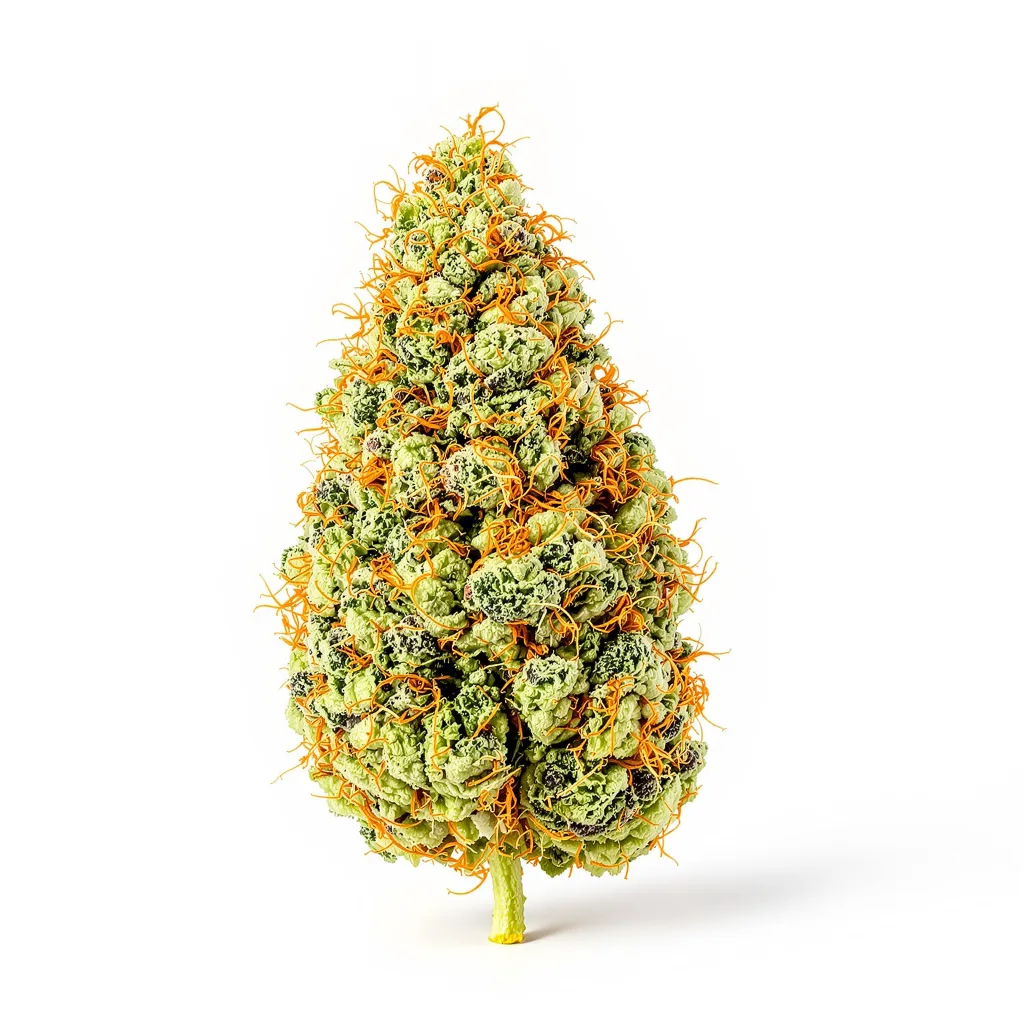 Chocolate Thai 16% indica / 84% sativa — fleur avec trichomes visibles
