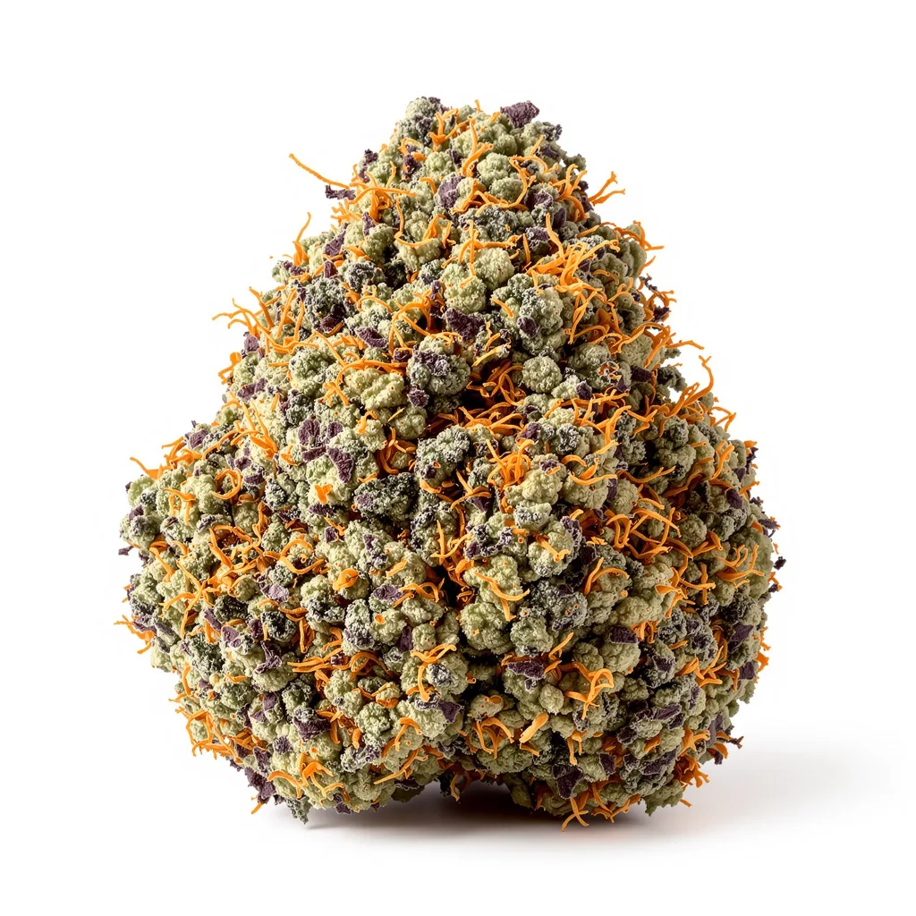 CHR Super OG 69% indica / 31% sativa — fleur avec trichomes visibles