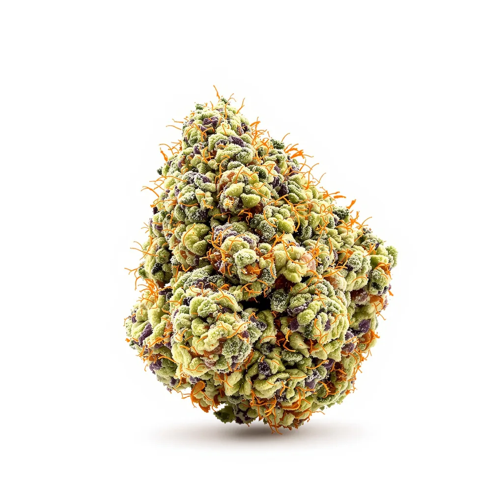 Church OG 47% indica / 53% sativa — fleur avec trichomes visibles
