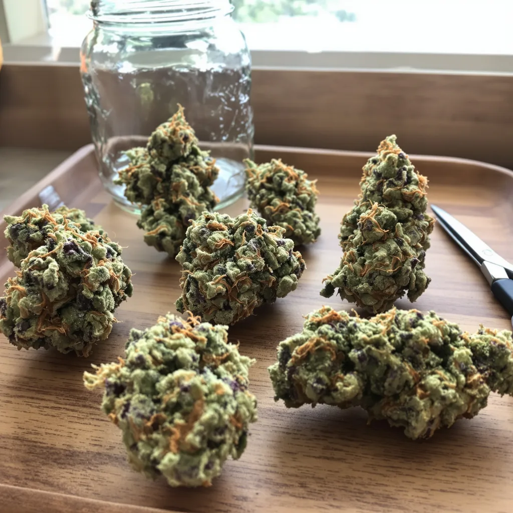 Cinex 30% indica / 60% sativa — fleur avec trichomes visibles