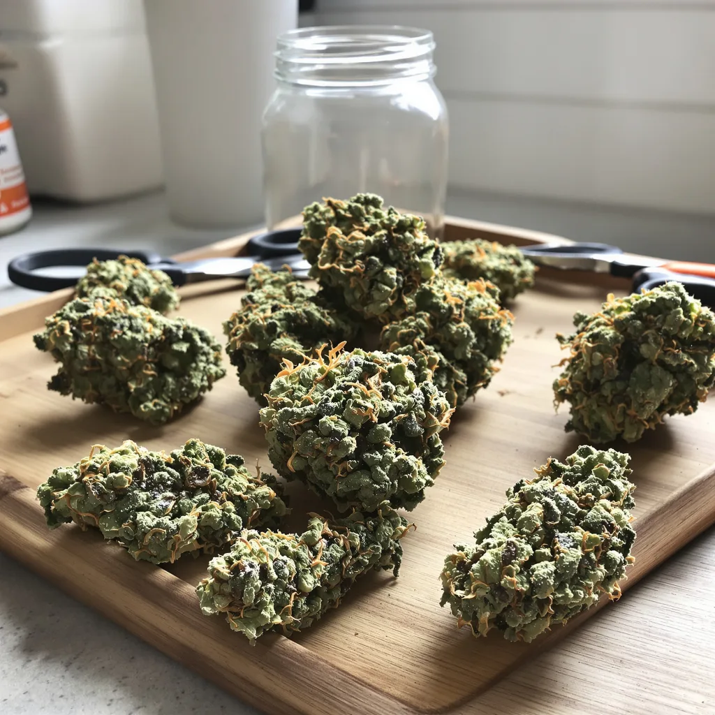 Citrix 43% indica / 57% sativa — fleur avec trichomes visibles