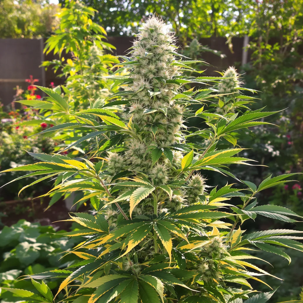 Citrix 43% indica / 57% sativa — fleur avec trichomes visibles